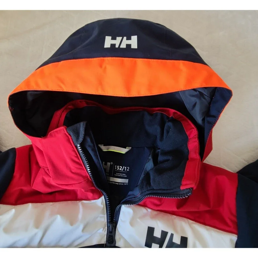Helly Hansen Kids Ski Jacket Size 12 152 Insulated Waterproof Hooded Colorblock
